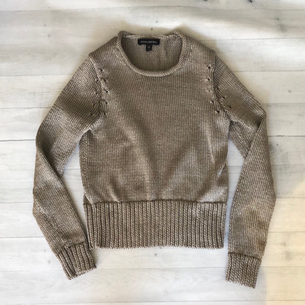 Banana Republic metallic sweater XS